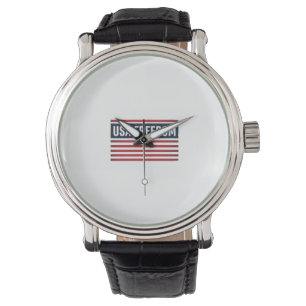 Montre Drapeau patriotique de la liberté des États-Unis S