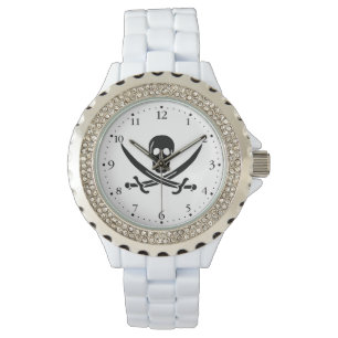Montre Drapeau pirate crâne épées croisées