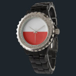 Montre Drapeau polonais<br><div class="desc">Un cadeau idéal pour tous ceux qui sont patriotes de leur pays !</div>