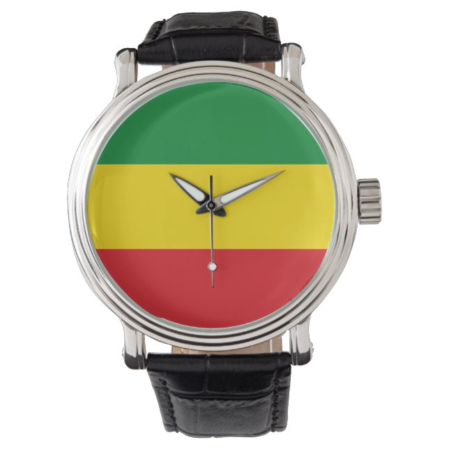 Montre Drapeau rastafarien Rasta Ethiopie (devant)