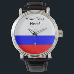 Montre Drapeau russe<br><div class="desc">J'espère que la façon dont j'ai présenté ce drapeau honore votre drapeau ! J'aime l'apparence que ça donne ! N'hésitez pas à customiser ceci pour répondre à vos besoins ! Merci de vous être arrêté et d'avoir passé une merveilleuse journée !</div>