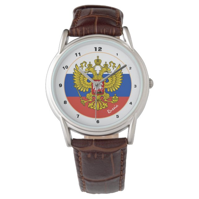 Montre Drapeau russe montre, mode Russie / Р о с я с и Wa (devant)