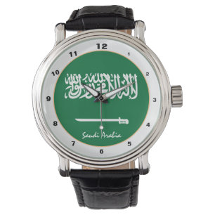Montre Drapeau saoudien et mode/design branché d'Arabie
