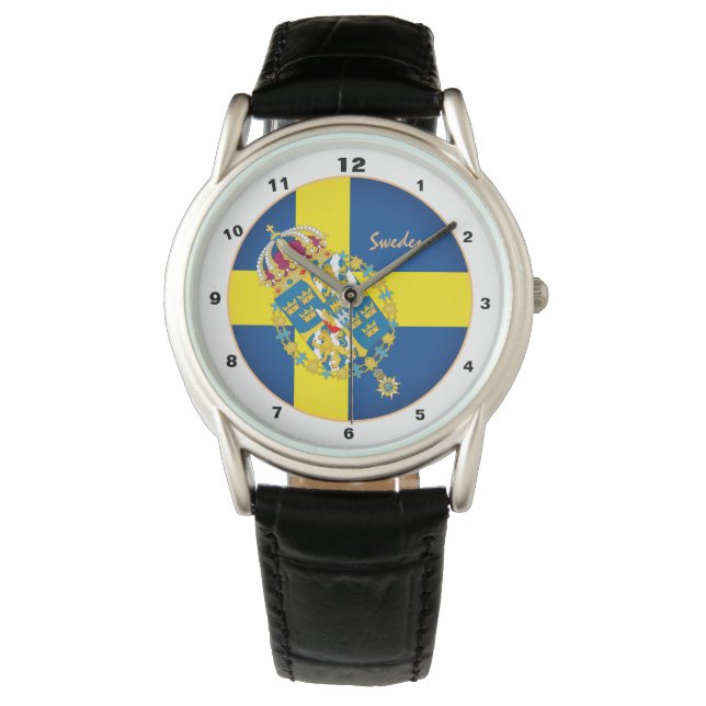Montre Drapeau suédois & Suède mode tendance / design Reg (devant)