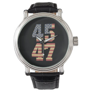Montre Drapeau Trump 45 47 Vintage Amérique USA
