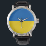 Montre Drapeau Ukraine<br><div class="desc">Le Ukrainiflag est horizontal. The used colors in the flag are blue,  yellow The proportion of the Ukrainian flag is 2:3. Le Drapeau d'Ukraine a adopté en 1992. La première utilisation de la création de current flag,  en 1848. The last change to the current ukrainian flag design,  en 1918.</div>