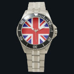Montre Drapeau Union Jack<br><div class="desc">Union Jack Flag Men's Watch of the UK - Royaume-Uni, qui est en Grande-Bretagne. Le drapeau Union Jack symbolise l'unité entre l'Angleterre, l'Écosse et l'Irlande. Les couleurs du drapeau de l'union jack sont rouge, bleu, blanc. Ce design est également disponible sur de nombreux autres produits pour vous de choisir parmi....</div>