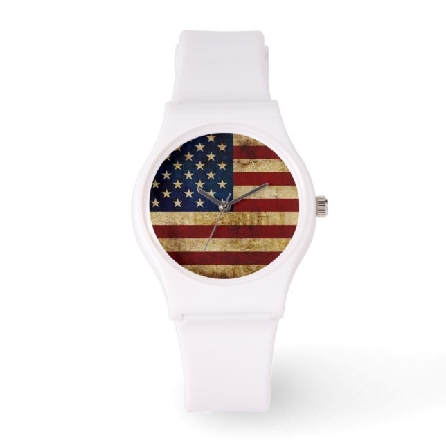 Montre Drapeau USA / Grunged (Recto)