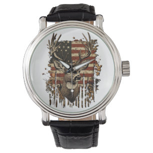 Montre Drapeau USA Saison Cerf, Buck