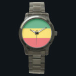 Montre Drapeau vert, or (jaune) et rouge<br><div class="desc">Couleurs vert,  or (jaune) et rouge. Vintage Old School Alternative Hip hop T chemises Vêtements,  Casquettes,  Stickers,  Smart Phone casques et plus encore.</div>