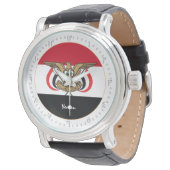 Montre Drapeau yéménite & mode yéménite, arabe No/design (Incliné)