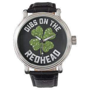 Montre Droit sur la rousse Shamrock de la Saint-Patrick