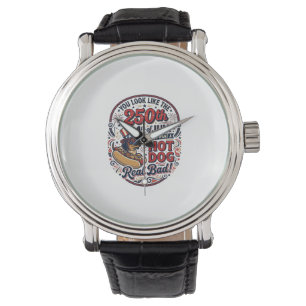Montre Drôle 250e 4 juillet Hot Dog Dachshund