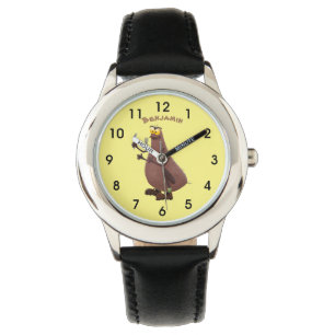 Montre Drôle affamé pulette affamée dessin animé