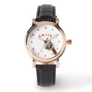 Montre Drôle Autruche Heureuse Sourire - Texte Per