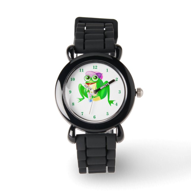 Montre drôle avec Happy Party Frog (Recto)