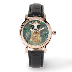 Montre drôle avec lama curieux