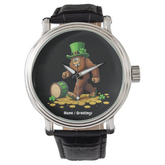 Montre Drôle Bigfoot Sasquatch Trèfle St Patrick's Day