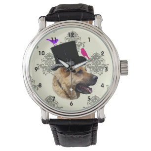 Montre Drôle chien berger allemand