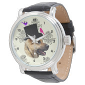 Montre Drôle chien berger allemand (Incliné)