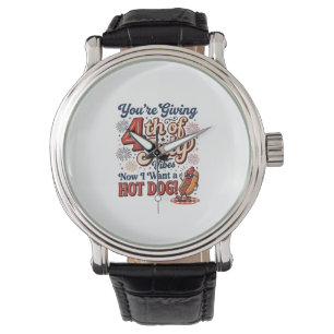 Montre Drôle de 4 juillet Hot Dog Vintage Conception de T
