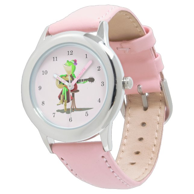 Montre Drôle Frog Jouer Guitare Watch Cadeau (Incliné)