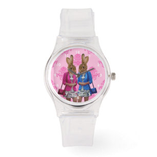 Montre Drôle lapins de lapin mignon
