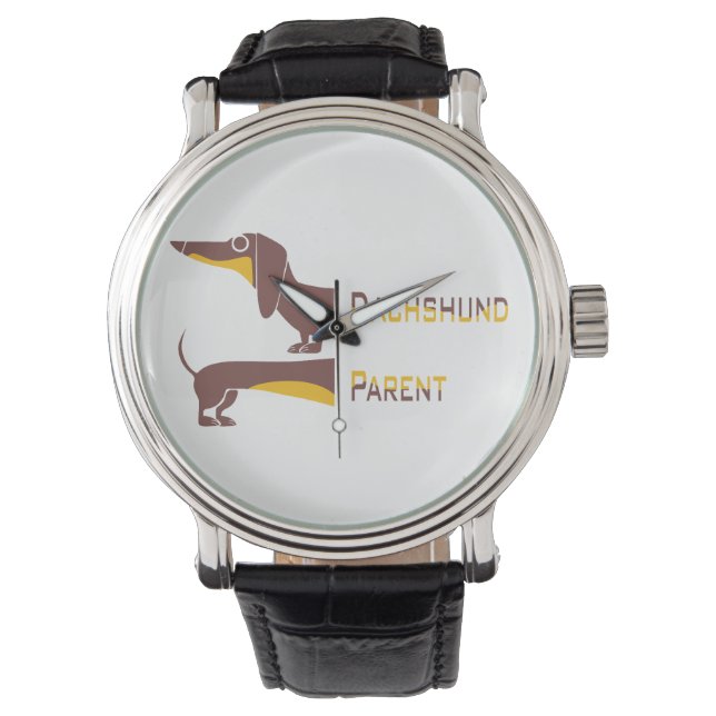 Montre Drôle mignon dachshund pour parent chien long (devant)