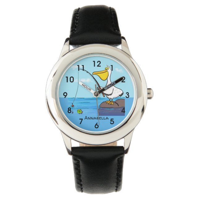 Montre Drôle pélican de pêche (devant)