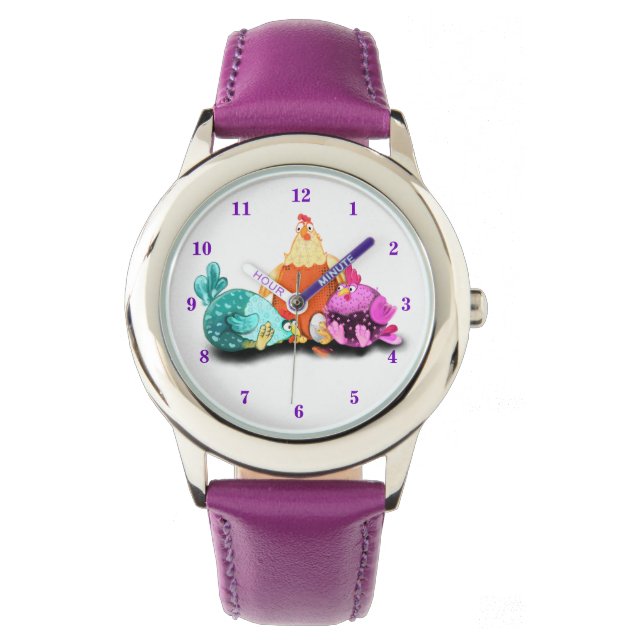 Montre Drôle Poulet Attendant Oeuf À Hatch Watch (devant)