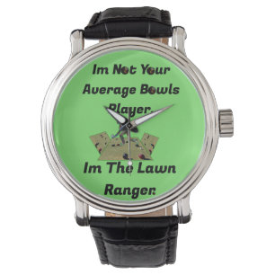 Montre Drôle Ranger de pelouse Bowls, Wrist Watch