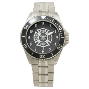 Montre du poignet en chef des pompiers