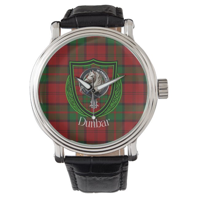Montre Dunbar Scottish Clan Tartan & Crest (devant)