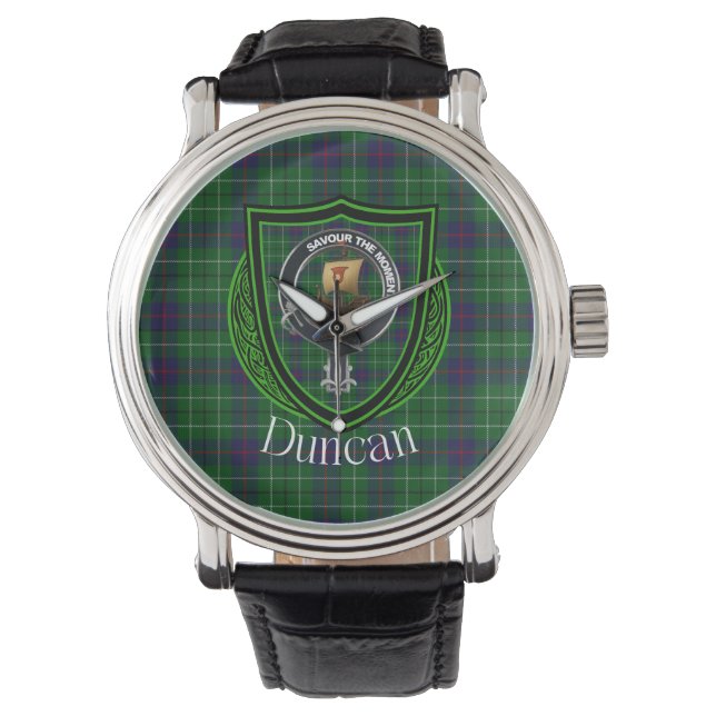 Montre Duncan Scottish Clan Tartan et Crest (devant)