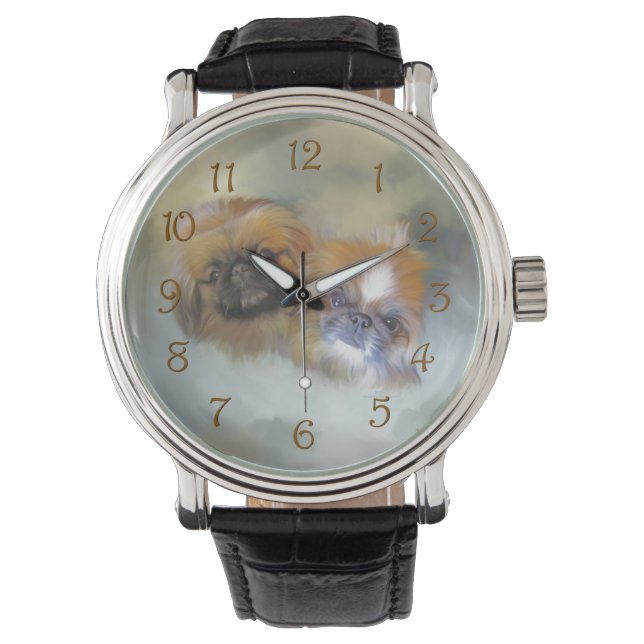 Montre Duo de Pékinois (devant)