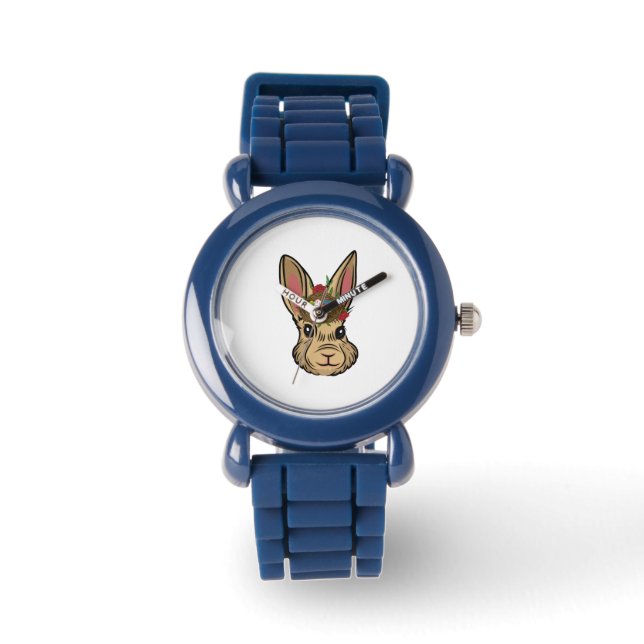 Montre Easter Bunny Face Flower With Rabbit Easter Egg (Recto)