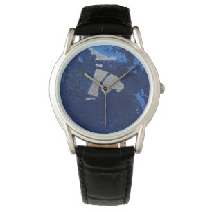 Montre Eaux profondes bleues, tranchées sous-marines acce