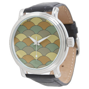 Montre Écailés de dragon, éventails, vagues, Seigaiha, ca
