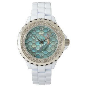 Montre Écailles de queue de sirène sur sirène