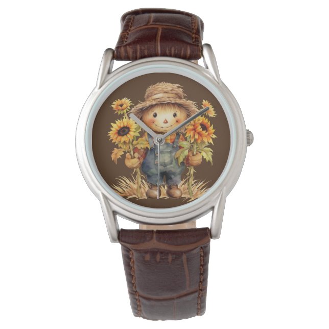 Montre Écart avec des tournesols (devant)