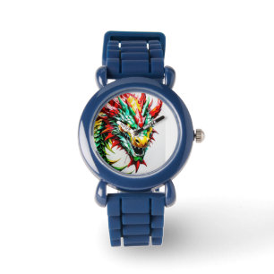 Montre Échelle rouge, verte et jaune