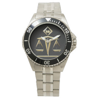 Montre Échelles de justice - Monogrammé (v2)