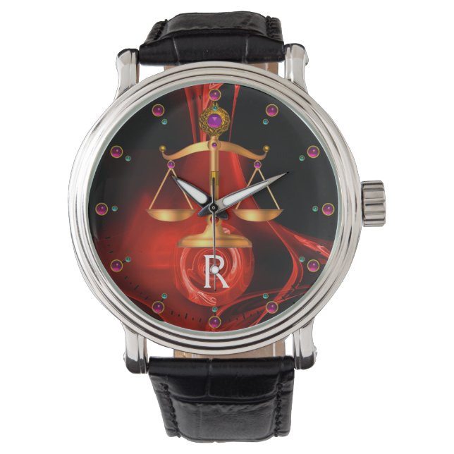 Montre ÉCHELLES D'OR DE LA LOI, PROCUREUR, Justice Rouge  (devant)
