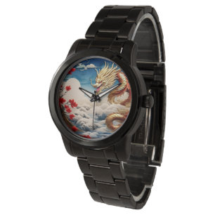 Montre Échelles rouge bleu et or