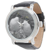 Montre Éclaboussure de couleur de pingouin (Incliné)