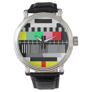 Montre Écran de test de la télévision couleur rétro
