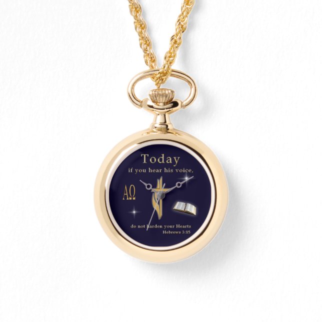 Montre Écriture biblique chrétienne (Recto)