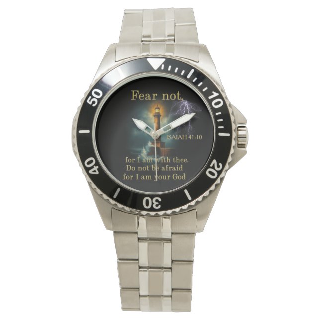 Montre Écriture chrétienne ISAIE 41:10 (devant)