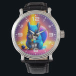 Montre Écureuil Bleu Mangeant Un Fruit<br><div class="desc">Écureuil Bleu Mangeant Un Fruit</div>