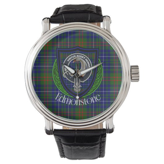 Montre Edmonstone Scottish Clan Tartan & Crest (devant)